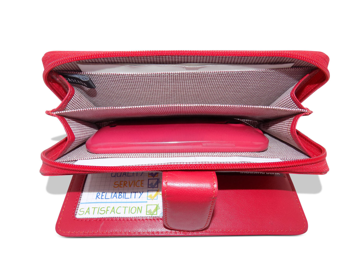 Go Red - Leather Clutch for Women