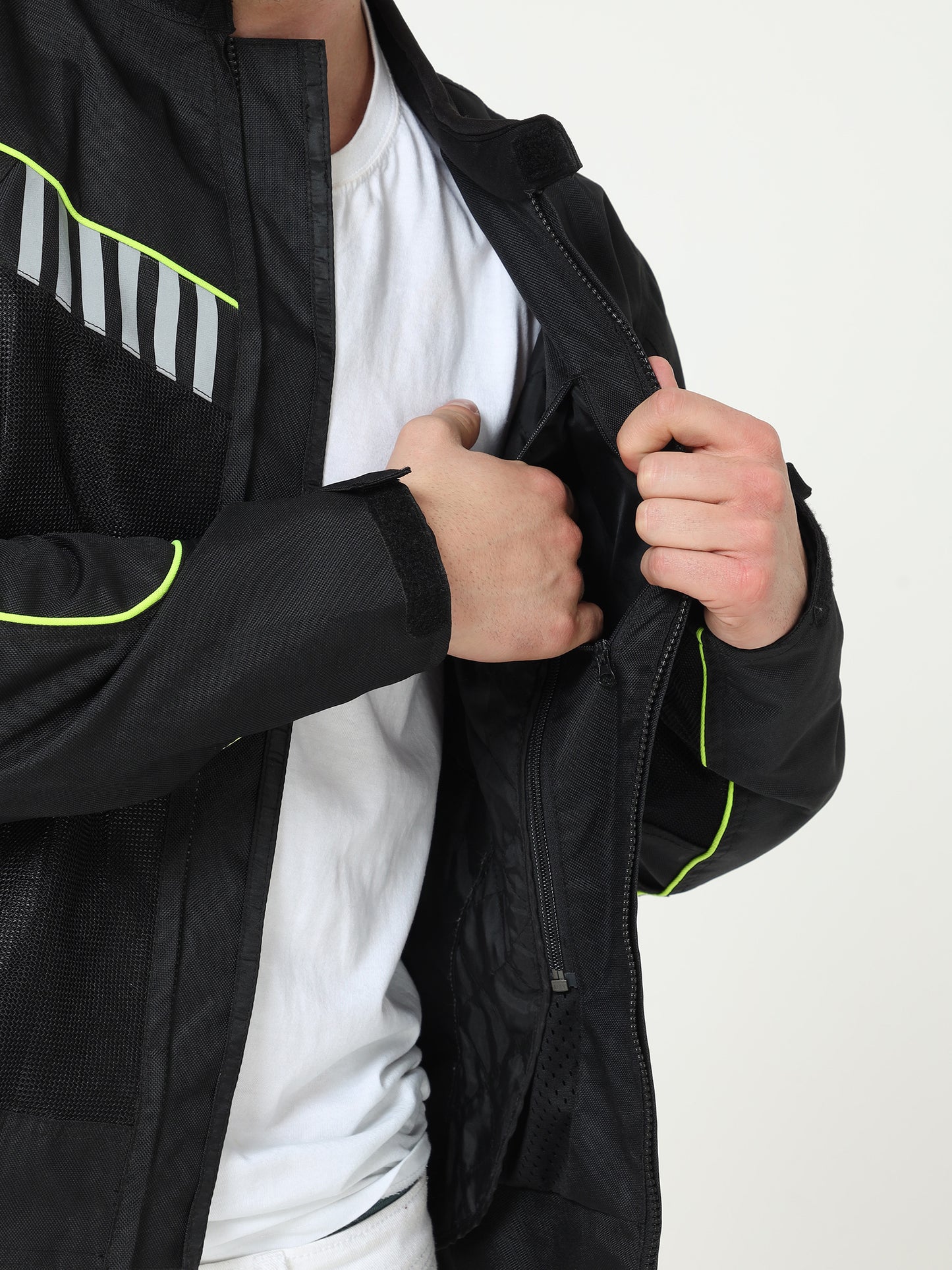 CASCARA THROTTLE BIKER JACKET (Neon Green)