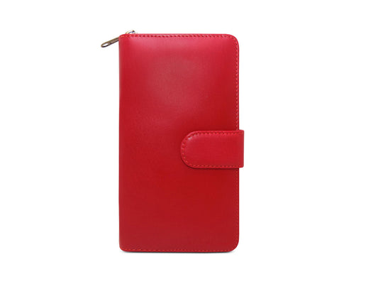 Go Red - Leather Clutch for Women